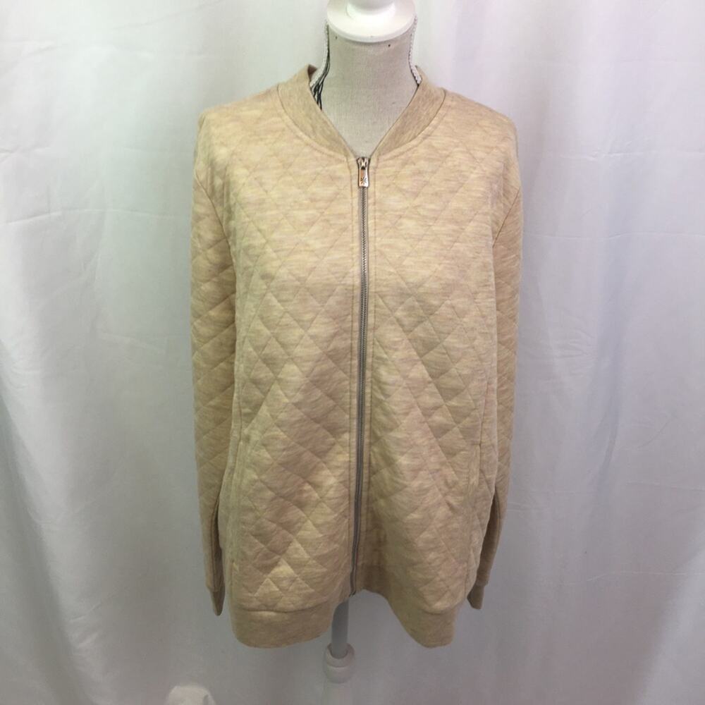 Isaac Mizrahi Live soho Quilted Bomber Jacket S